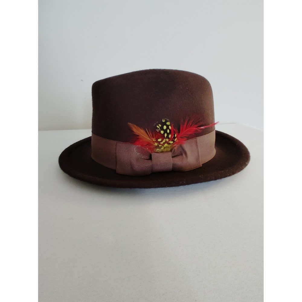 Men's 100% Wool Fedora Trilby Godfather Hat by Fortino Landi Size Small